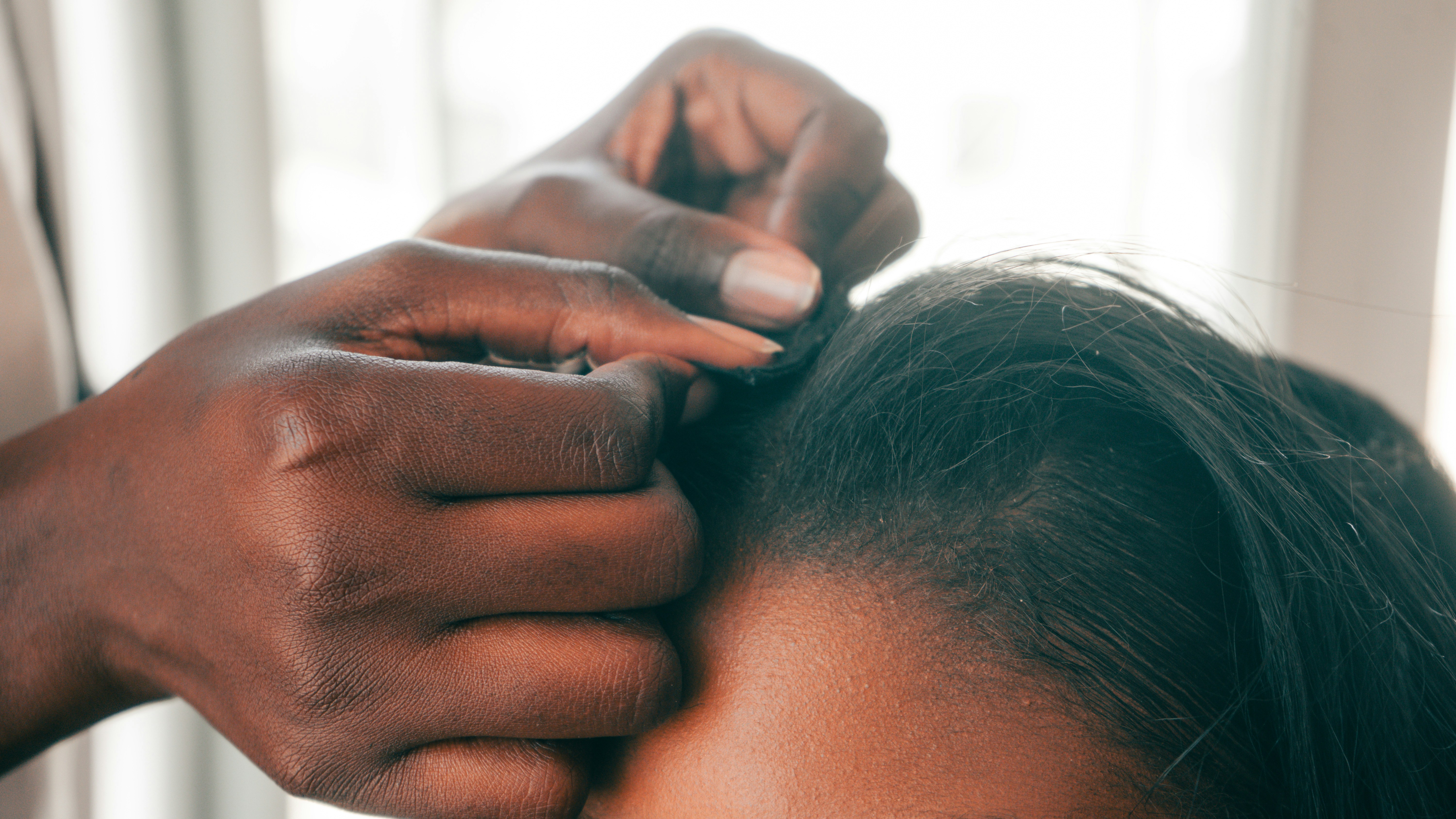 image of hair being done